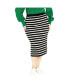ფოტო #1 პროდუქტის Plus Size Maddie Stripe Skirt
