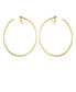 ფოტო #1 პროდუქტის Gold-Tone XL Clip-On Open Hoop Earrings