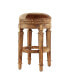 Фото #1 товара Wood and Fabric Rustic Bar Stool