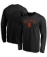Фото #1 товара Men's Black San Francisco Giants Team Logo Lockup Long Sleeve T-shirt