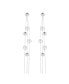 ფოტო #1 პროდუქტის FrostLily Clear Crystal and Bead Drop Earrings