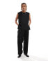 Фото #2 товара ASOS DESIGN loose leg suit trousers in black