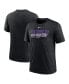 ფოტო #1 პროდუქტის Men's Heather Black Colorado Rockies Home Spin Tri-Blend T-shirt