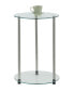 Фото #2 товара 15.75" Glass Designs2Go 2 Tier Round End Table