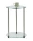 Фото #2 товара 15.75" Glass Designs2Go 2 Tier Round End Table