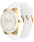 ფოტო #2 პროდუქტის Men's Swiss Bold Fusion White Silicone Strap Watch 42mm