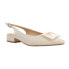 Фото #2 товара CL by Laundry Sweetie Linen Slingback Womens Beige Flats Casual ISF003FFE-402