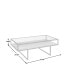 Фото #3 товара Iron Coffee Table with Glass Top and Wooden Shelf