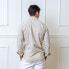 Men's Long Sleeve Linen Shirt Stone solid, Small - фото #13