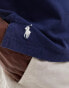 Polo Ralph Lauren pocket cotton linen polo classic oversized fit in navy