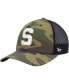Men's Camo, Black Michigan State Spartans Team Logo Trucker Snapback Hat