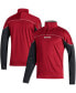 Фото #2 товара Men's Red NC State Wolfpack AEROREADY Knit Quarter-Snap Jacket