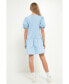 ფოტო #3 პროდუქტის Women's Knit Woven Mixed Dress