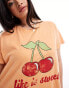 Фото #4 товара Yours cherry t-shirt in coral