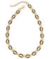 Фото #1 товара On 34th gold-Tone & Color Chunky Link Collar Necklace, 17" + 2" extender, Created for Macy's