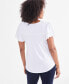 Фото #2 товара Women's Smocked Flutter-Sleeve V-Neck Knit Top, Created for Macy's
