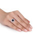 ფოტო #2 პროდუქტის Black and White Diamond (1 5/8 ct. t.w.) Double Halo Engagement Ring in 14k White Gold