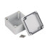 Plastic case Kradex Z111JS ABS with gasket and sleeves IP67 - 82x80x55mm light-colored