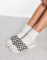 Фото #1 товара Vans La Costa logo sliders in off white checkerboard