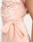 Фото #2 товара Maya wrap midaxi dress with contrast embroidery in peach