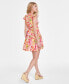 Фото #4 товара Petite Printed Flutter-Sleeve Fit & Flare Dress