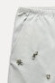 POPLIN RHINESTONE BERMUDA SHORTS