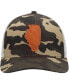 Men's Camo Illinois Icon Woodland State Patch Trucker Snapback Hat