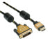 ROLINE 11.04.5890 - 1 m - HDMI - DVI - Male - Male - Gold