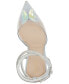 ფოტო #4 პროდუქტის Women's Chrysalis Lucite Rhinestone Butterfly Ankle-Wrap Stiletto Pumps