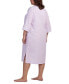 ფოტო #2 პროდუქტის Plus Size Checkered Long-Sleeve Robe