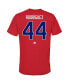 ფოტო #2 პროდუქტის Men's Julio Rodriguez Red Dominican Republic Baseball 2023 World Baseball Classic Name and Number T-shirt