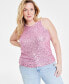 Фото #2 товара On 34th Trendy Plus Size Sequined Tank Top, Created for Macy's
