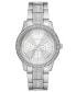 ფოტო #1 პროდუქტის Women's Tibby Multifunction Silver-Tone Stainless Steel Bracelet Strap Watch 40mm