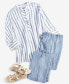 Фото #5 товара Women's 100% Linen Drawstring Pants, Created for Macy's