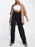 Фото #1 товара Vero Moda pleat front wide leg trousers in black