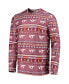 ფოტო #4 პროდუქტის Men's Maroon Virginia Tech Hokies Ugly Sweater Long Sleeve T-shirt and Pants Sleep Set