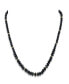 ფოტო #1 პროდუქტის Black Agate (5-8mm) Strand Necklace in 14k Yellow Gold