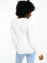 Фото #5 товара Vero Moda long sleeve ribbed t-shirt in white