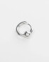 Фото #4 товара Faded Future single huggie hoop with ball in silver