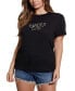 ფოტო #1 პროდუქტის Women's Studded-Logo Crewneck T-Shirt