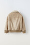 Faux suede bomber jacket