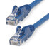Фото #2 товара StarTech.com 15m CAT6 Ethernet Cable - LSZH (Low Smoke Zero Halogen) - 10 Gigabit 650MHz 100W PoE RJ45 10GbE UTP Network Patch Cord Snagless with Strain Relief - Blue - CAT 6 - ETL Verified - 24AWG - 15 m - Cat6 - U/UTP (UTP) - RJ-45 - RJ-45