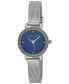 ფოტო #1 პროდუქტის Women's Gemstone Silver-Tone Alloy Bracelet Watch 26mm