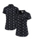 Фото #2 товара Women's Navy New York Yankees Floral Button Up Shirt