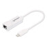 Фото #2 товара Manhattan USB-C to Gigabit (10/100/1000 Mbps) Network Adapter - White - Equivalent to US1GC30W - supports up to 2 Gbps full-duplex transfer speed - RJ45 - Three Year Warranty - Blister - Wired - USB Type-C - Ethernet - 100 Mbit/s - White