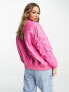 Фото #2 товара River Island bomber jacket in bright pink