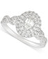 ფოტო #1 პროდუქტის Diamond Oval Multi-Halo Twist Engagement Ring (1 ct. t.w.) in 14k White Gold