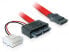 Delock Cable SATA Slimline female + 2pin power > SATA - 0.3 m - Red