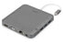 Фото #1 товара DIGITUS Universal Docking Station - USB Type-C™ - Wired - USB 3.2 Gen 1 (3.1 Gen 1) Type-C - 60 W - 10,100,1000 Mbit/s - Grey - MMC - MicroSD (TransFlash) - MicroSDHC - MicroSDXC - SD