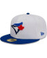 Фото #1 товара Men's White, Royal Toronto Blue Jays Optic 59FIFTY Fitted Hat